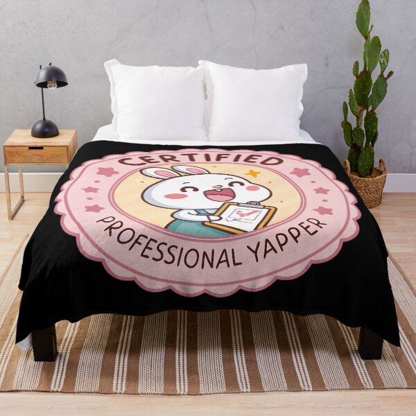 Item preview, Certified Professional Yapper Kawaii – Cute Cartoon Chatty Meme Badge designed and sold by VividOrganica.