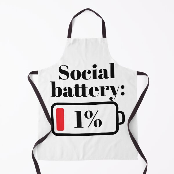 Item preview, Social Battery: 1% designed and sold by AngryDuckShopTM.