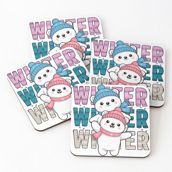 Item preview, Cute Winter Polar Bears Stack Illustration designed and sold by EchoPrint Co..