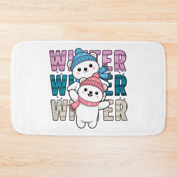 Item preview, Cute Winter Polar Bears Stack Illustration designed and sold by EchoPrint Co..