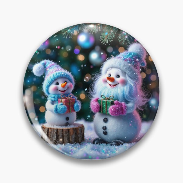 Item preview, Cute Snowman Family Christmas Scene – Winter Holiday Magic designed and sold by AmetistLight.