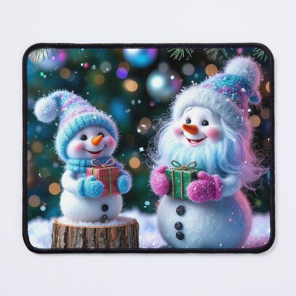 Item preview, Cute Snowman Family Christmas Scene – Winter Holiday Magic designed and sold by AmetistLight.