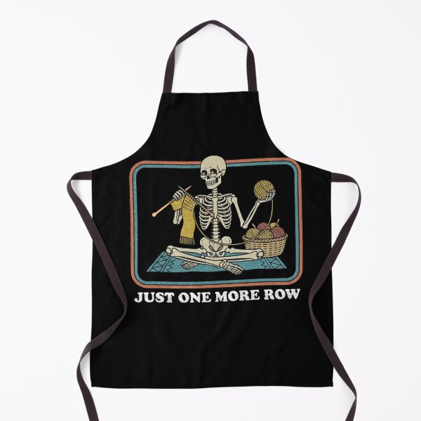 Item preview, Just One More Row Retro Crochet Skeleton Design designed and sold by FreshVibe Prints.
