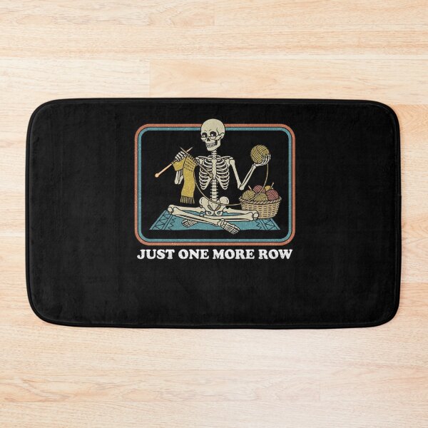 Item preview, Just One More Row Retro Crochet Skeleton Design designed and sold by FreshVibe Prints.