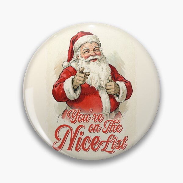 Item preview, Vintage Christmas Santa You're on the Nice List designed and sold by KAI-Studio.