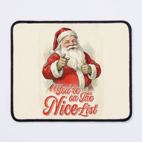 Item preview, Vintage Christmas Santa You're on the Nice List designed and sold by KAI-Studio.