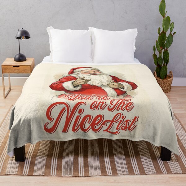 Item preview, Vintage Christmas Santa You're on the Nice List designed and sold by KAI-Studio.