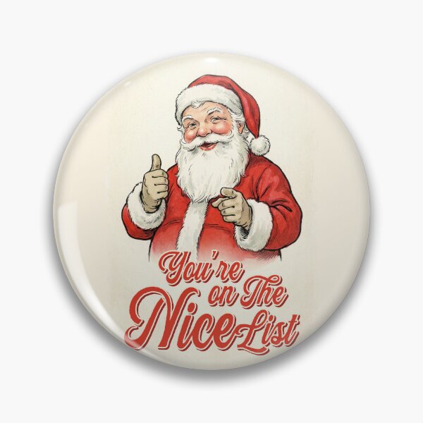 Item preview, Vintage Christmas Santa You're on the Nice List designed and sold by KAI-Studio.