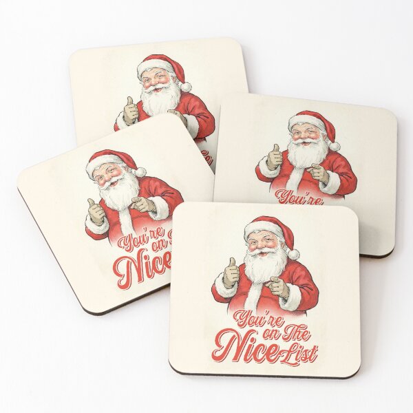 Item preview, Vintage Christmas Santa You're on the Nice List designed and sold by KAI-Studio.
