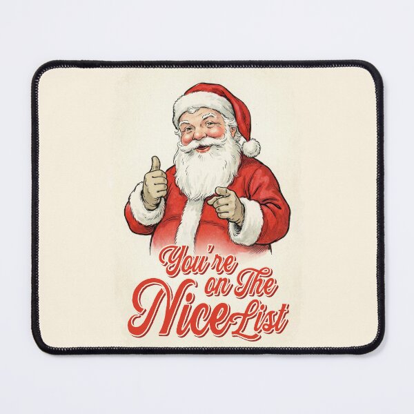 Item preview, Vintage Christmas Santa You're on the Nice List designed and sold by KAI-Studio.