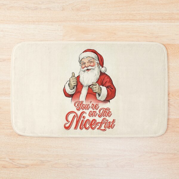 Item preview, Vintage Christmas Santa You're on the Nice List designed and sold by KAI-Studio.