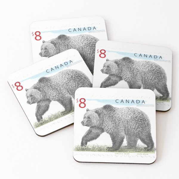Item preview, Canadian Canada Grizzly Bear Postage Stamp designed and sold by red-amber65.