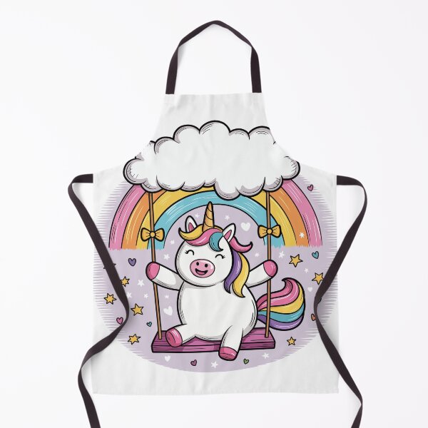 Item preview, Cute Colorful Unicorn Cartoon Sticker with Rainbow and Cloud Swing designed and sold by DiNata.