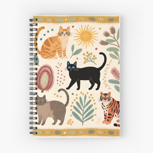 Item preview, Vintage Aussie Flora & Cats Decorative Pattern designed and sold by TroyTheTerrific.