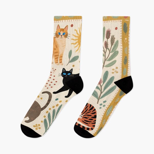 Item preview, Vintage Aussie Flora & Cats Decorative Pattern designed and sold by TroyTheTerrific.