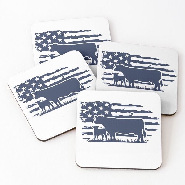 Item preview, USA Flag Cow, Farm Animal Gifts designed and sold by DesignDenDo ⭐⭐⭐⭐⭐.