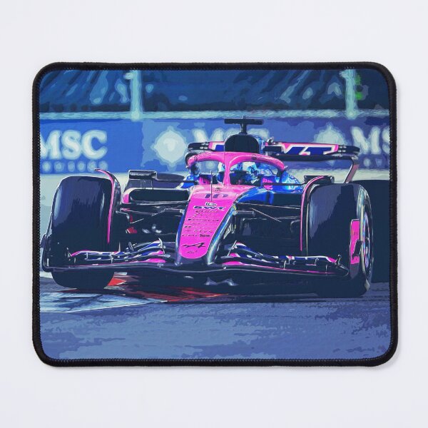 Item preview, Pierre Gasly racing his 2025 F1 car during the Las Vegas Grand Prix watercolor designed and sold by Rodissimus1984.