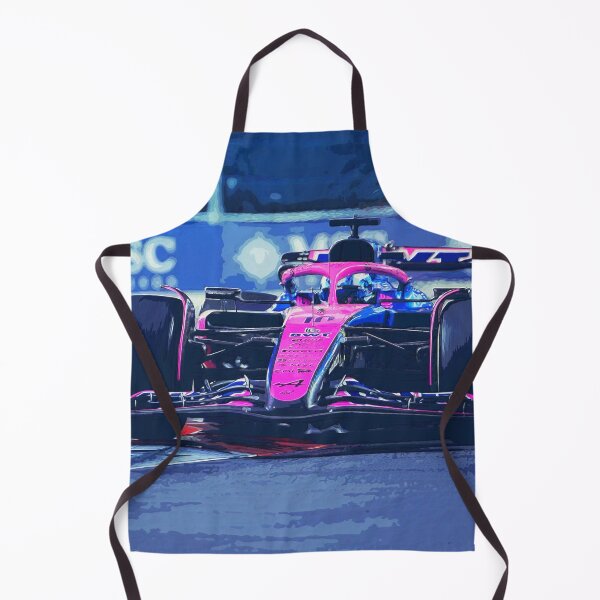 Item preview, Pierre Gasly racing his 2025 F1 car during the Las Vegas Grand Prix watercolor designed and sold by Rodissimus1984.