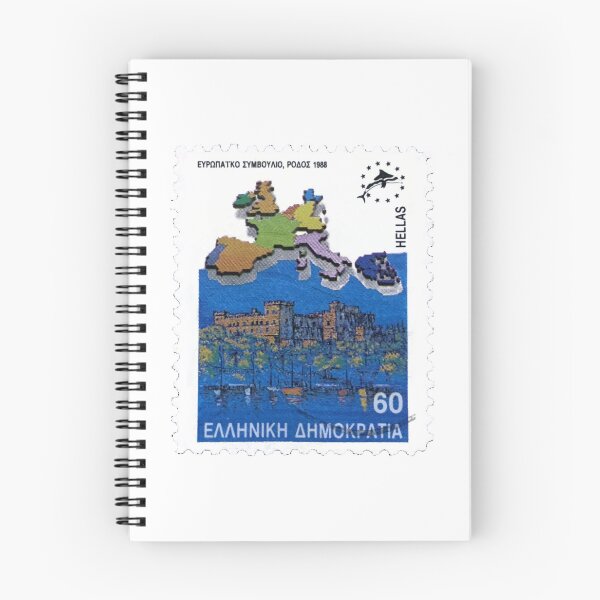 Item preview, Greek Map Greece Skyline Postage Stamp designed and sold by red-amber65.