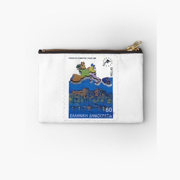 Item preview, Greek Map Greece Skyline Postage Stamp designed and sold by red-amber65.