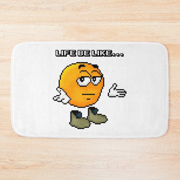 Item preview, Pixel Shrugging Emoji Meme – “Life Be Like…” Funny Reaction Art designed and sold by Melivo-Pixel.