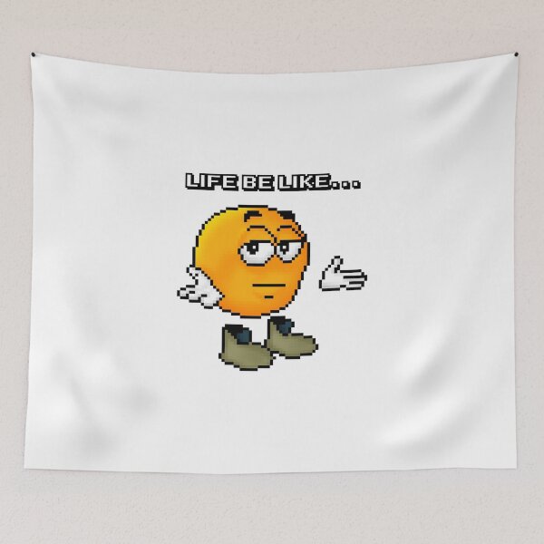 Item preview, Pixel Shrugging Emoji Meme – “Life Be Like…” Funny Reaction Art designed and sold by Melivo-Pixel.