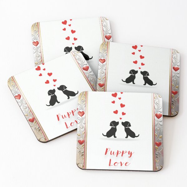 Item preview, Puppy Love with Heart Motif designed and sold by Andy Gambino Art.