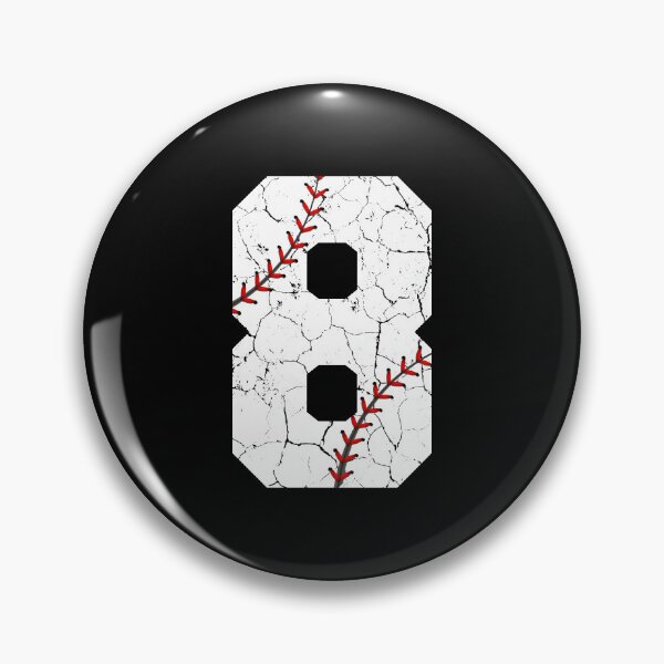 Item preview, Baseball Birthday 8 Distressed Number with Red Stitches designed and sold by JRRTs.