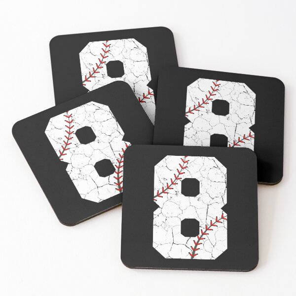 Item preview, Baseball Birthday 8 Distressed Number with Red Stitches designed and sold by JRRTs.