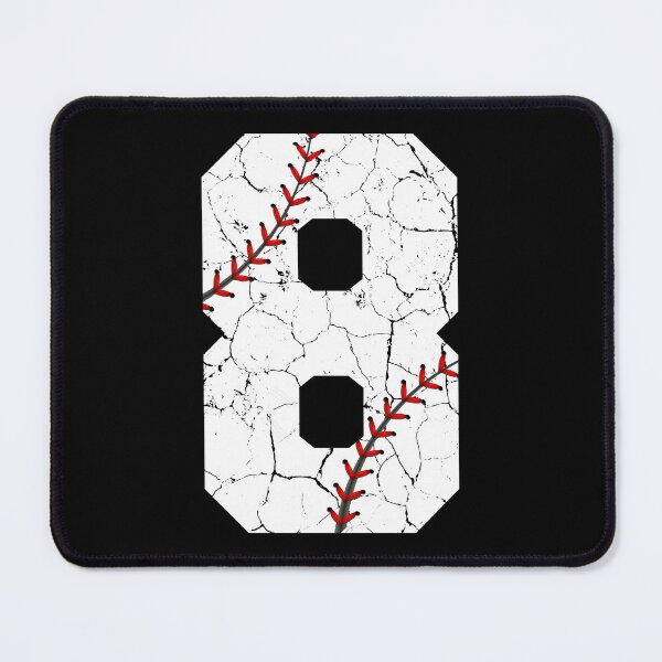 Item preview, Baseball Birthday 8 Distressed Number with Red Stitches designed and sold by JRRTs.