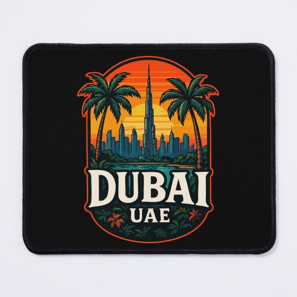 Item preview, Dubai United Arab Emirates Retro Travel designed and sold by TomFrontierArt.