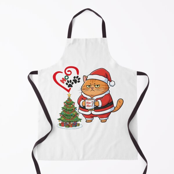 Item preview, Grumpy Cat in Santa Costume Holding “Ho-Ho-No” Mug – Funny Holiday Cartoon designed and sold by ArtoraGallery.