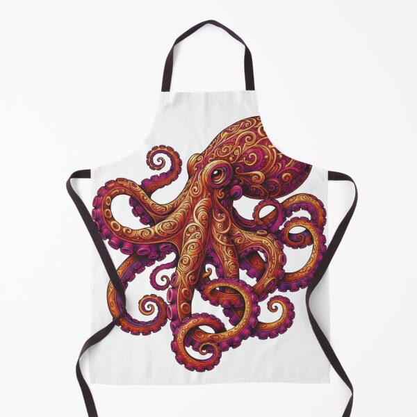 Aperçu de l'œuvre Ornamental Octopus Art – Intricate Swirl Pattern Sea Creature Illustration créée et vendue par YYoYY.