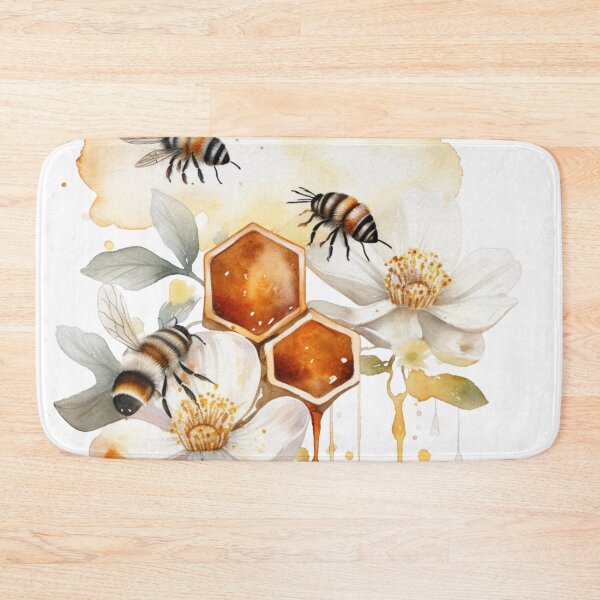 Item preview, Watercolor Bees and Golden Daisies 02 designed and sold by CharlieDesings.