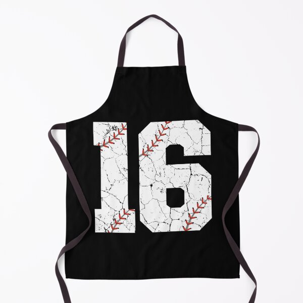 Item preview, Baseball Birthday 16 Distressed Number with Red Stitches designed and sold by JRRTs.