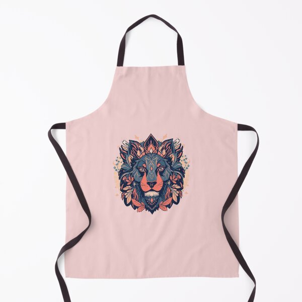 Item preview, Mystical Wolf Head Mandala Illustration - Geometric Animal Spirit Art in Teal and Coral Tone for Tattoo & Wilderness Lovers designed and sold by HimBoo.