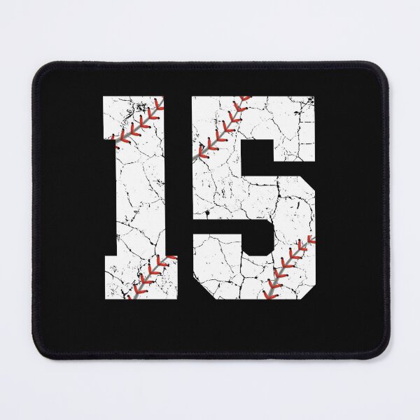 Item preview, Baseball Birthday 15 Distressed Number with Red Stitches designed and sold by JRRTs.