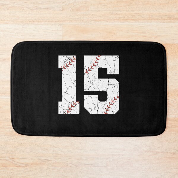 Item preview, Baseball Birthday 15 Distressed Number with Red Stitches designed and sold by JRRTs.