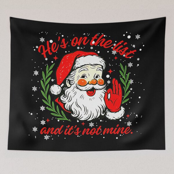 Item preview, Hes On The List Not Mine Santa Funny Christmas Xmas Pajama  designed and sold by JEFDodsonArt.
