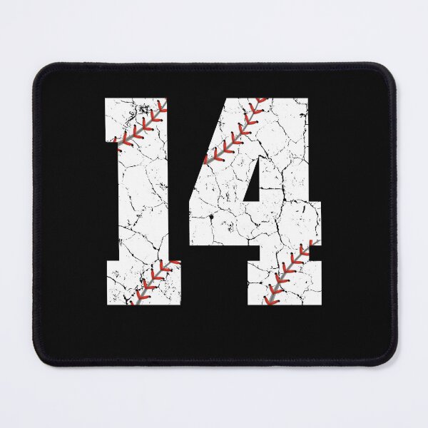 Item preview, Baseball Birthday 14 Distressed Number with Red Stitches designed and sold by JRRTs.