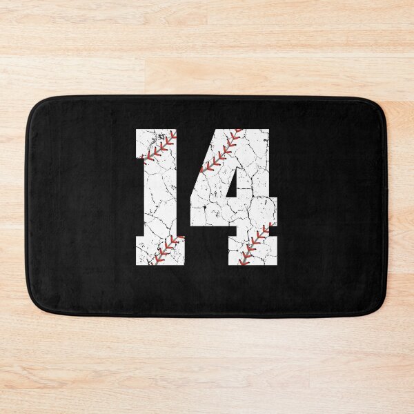Item preview, Baseball Birthday 14 Distressed Number with Red Stitches designed and sold by JRRTs.