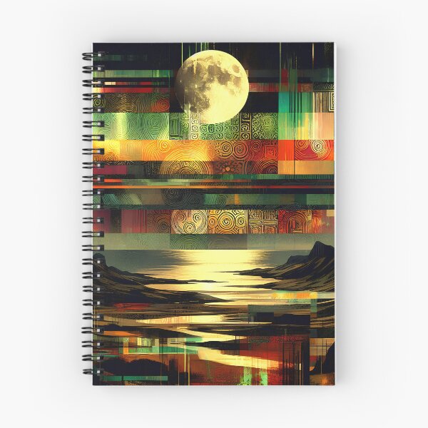 Item preview, Aurora Over the Midnight Sound | Abstract Northern Lights Landscape  designed and sold by Stoneflower-Art.