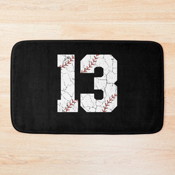 Item preview, Baseball Birthday 13 Distressed Number with Red Stitches designed and sold by JRRTs.