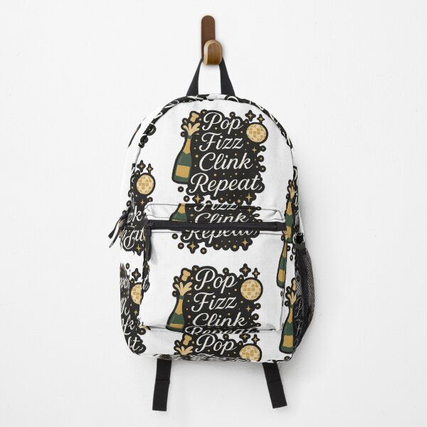 Item preview, Pop Fizz Clink Repeat Sticker – Champagne Party New Year Design designed and sold by Gurjeetpixelart.