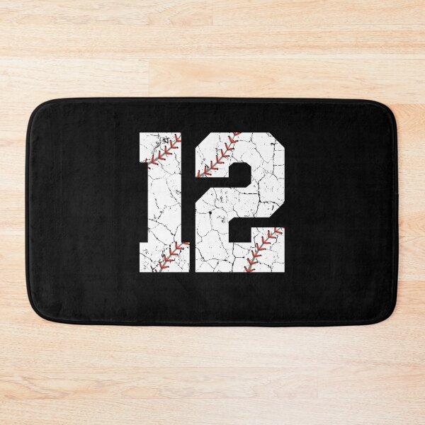 Item preview, Baseball Birthday 12 Distressed Number with Red Stitches designed and sold by JRRTs.