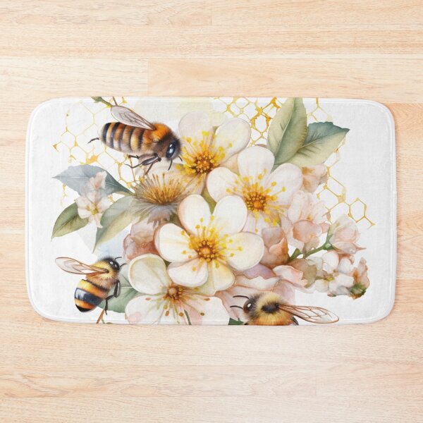 Item preview, Watercolor Bees and Golden Daisies 04 designed and sold by CharlieDesings.