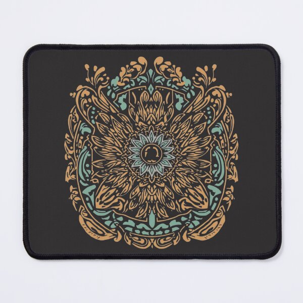 Item preview, Elegant Floral Mandala Pattern - Symmetrical Botanical Ornament in Soft Gold, Mint Green, and Art Nouveau Style designed and sold by HimBoo.