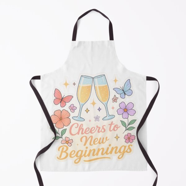 Item preview, Cheers to New Beginnings Sticker – Floral Butterflies Pastel Aesthetic designed and sold by Gurjeetpixelart.