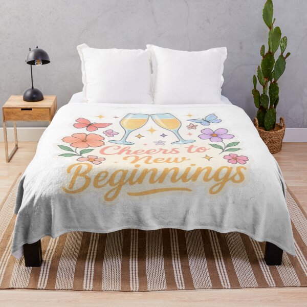 Item preview, Cheers to New Beginnings Sticker – Floral Butterflies Pastel Aesthetic designed and sold by Gurjeetpixelart.