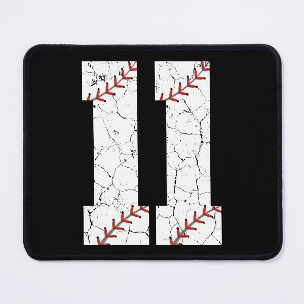 Item preview, Baseball Birthday 11 Distressed Number with Red Stitches designed and sold by JRRTs.